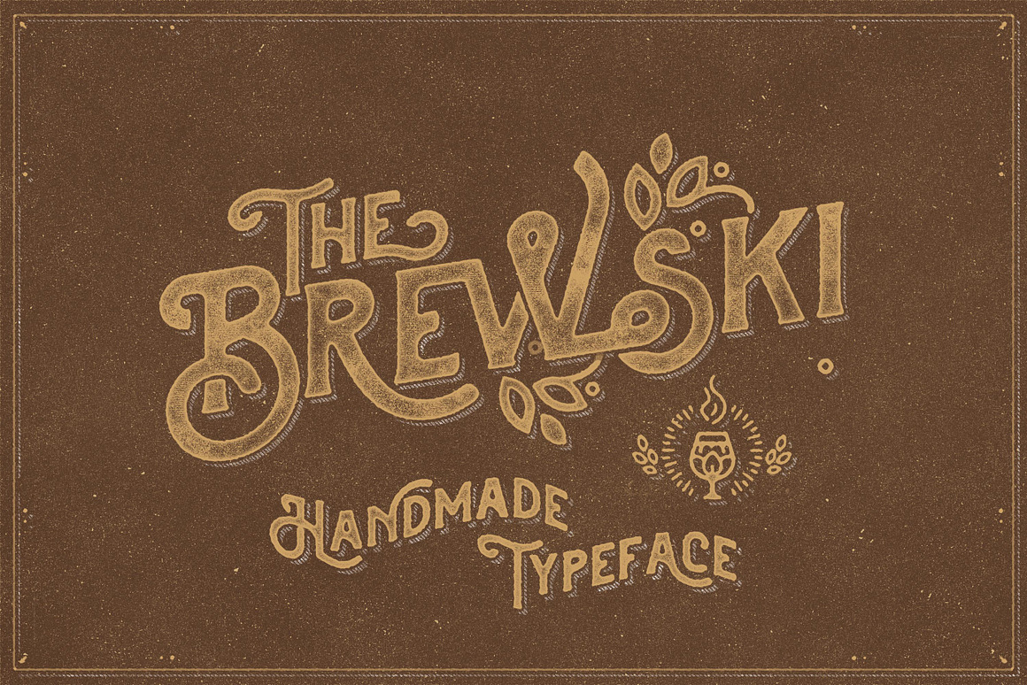 The Brewski - Textured Typeface Free Download