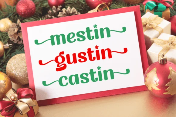 The Christmas Flowers Font