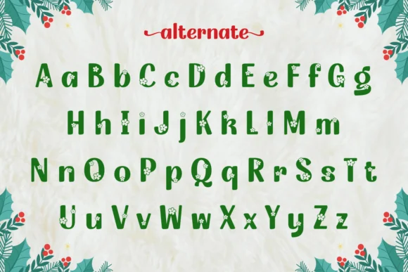 The Christmas Flowers Font