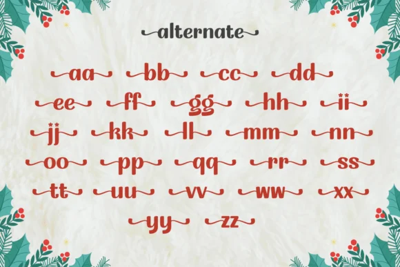 The Christmas Flowers Font