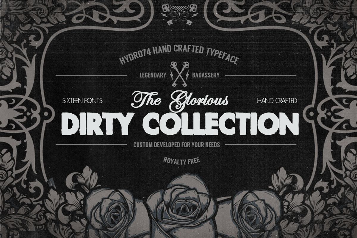 The Dirty Collection - 16 Fonts Free Download Free Download