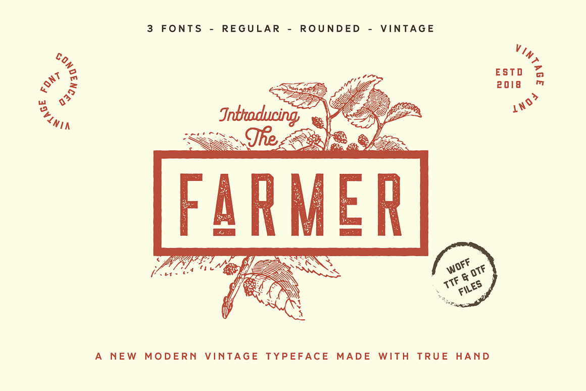 The Farmer Font - Condensed Typeface Free Download