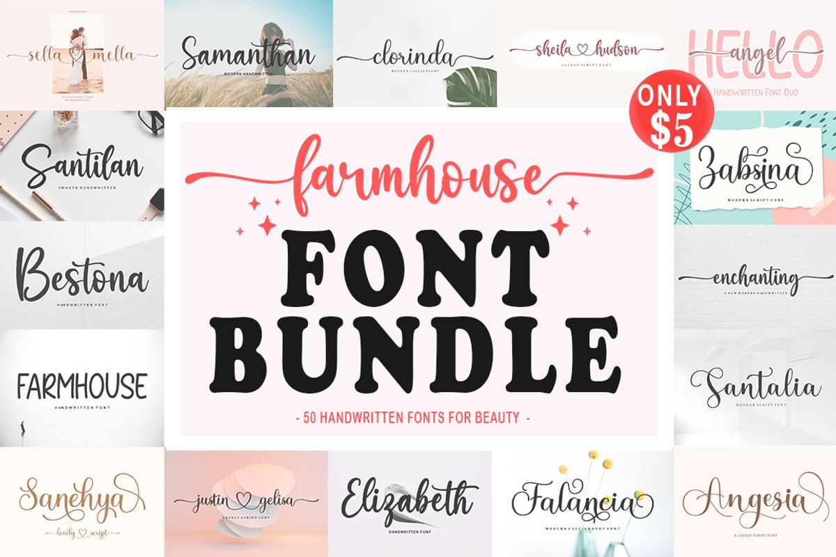 The Farmhouse | Font Bundle Free Download Free Download