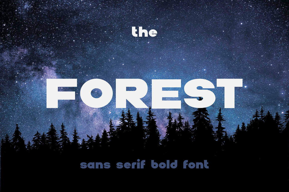 The Forest. Sans serif bold otf font Free Download