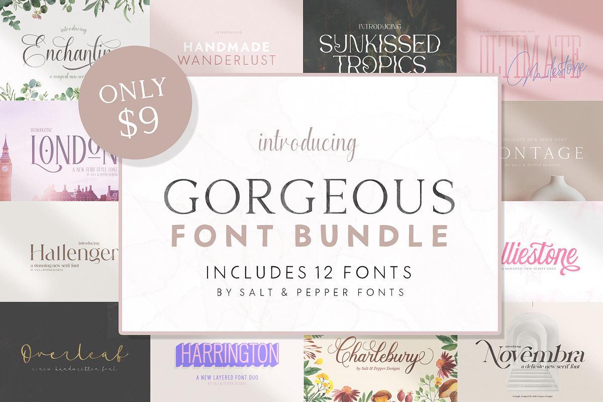 The Gorgeous Font Bundle Free Download Free Download