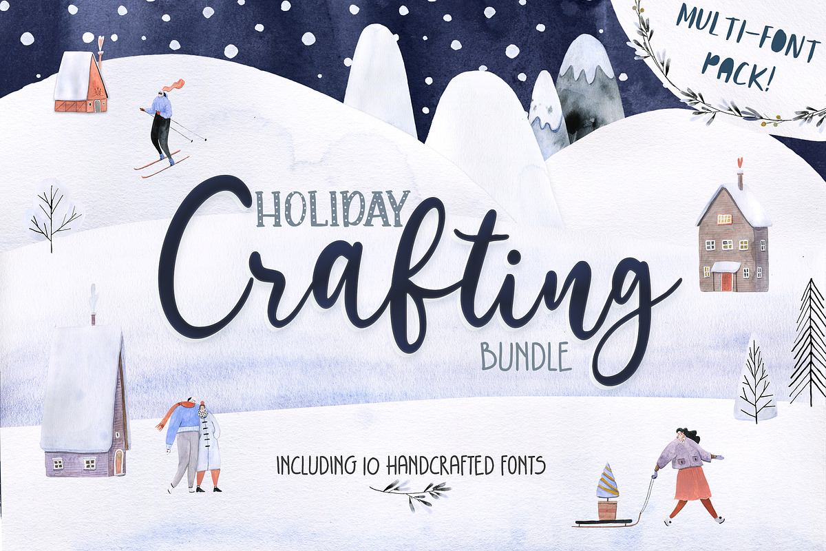 The Holiday Crafting Font Bundle Free Download Free Download