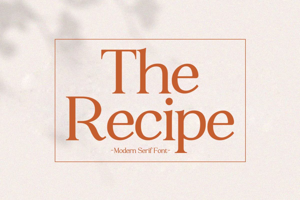 The Recipe - Luxury Serif Font Free Download Free Download