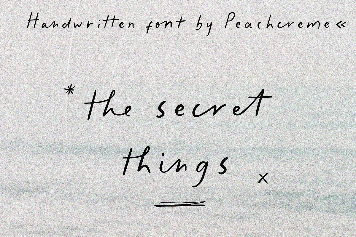 the secret things// handwritten font Free Download Free Download