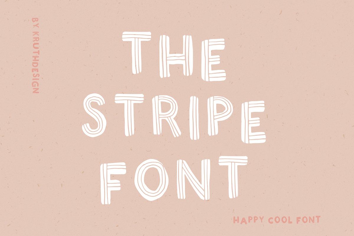 The Stripe Font / striped fonts Free Download Free Download