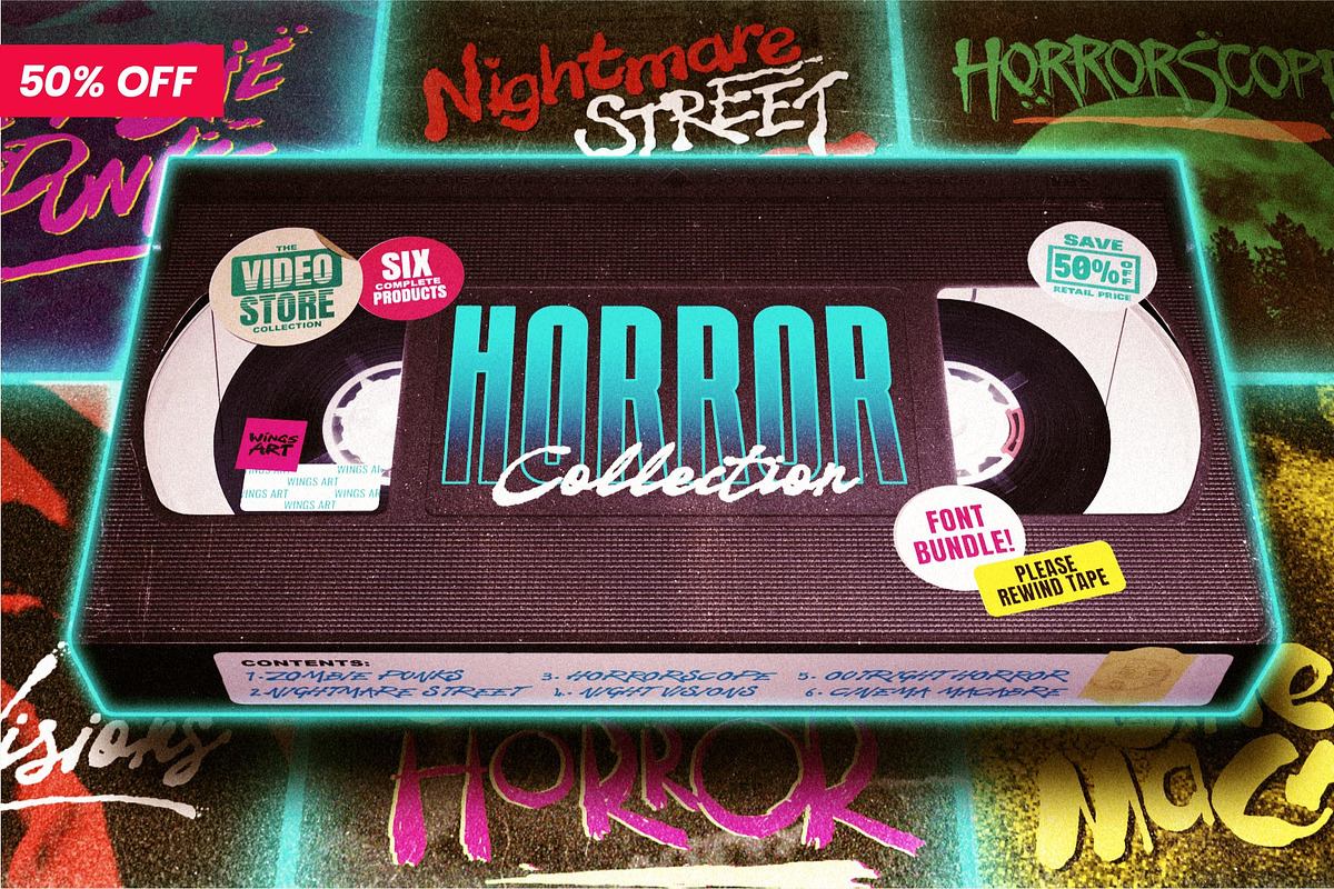 The VHS Horror Font Bundle Free Download Free Download