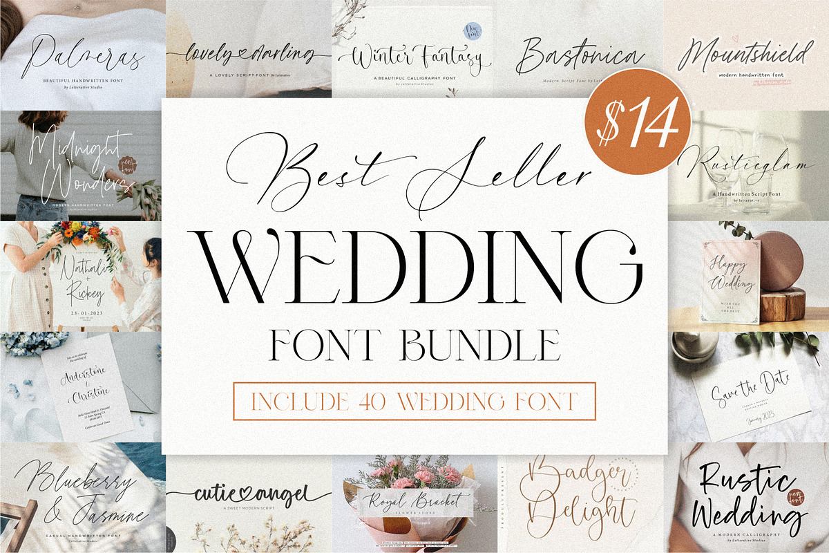 The Wedding Font Bundle! Free Download Free Download