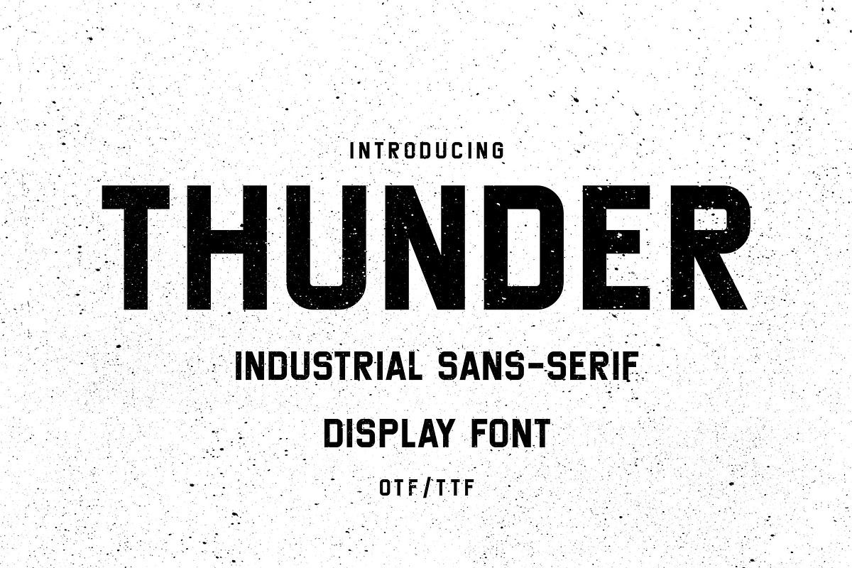 Thunder - Industrial Typeface Free Download Free Download