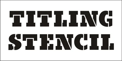 Titling Stencil JNL Font