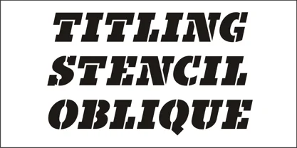 Titling Stencil JNL Font