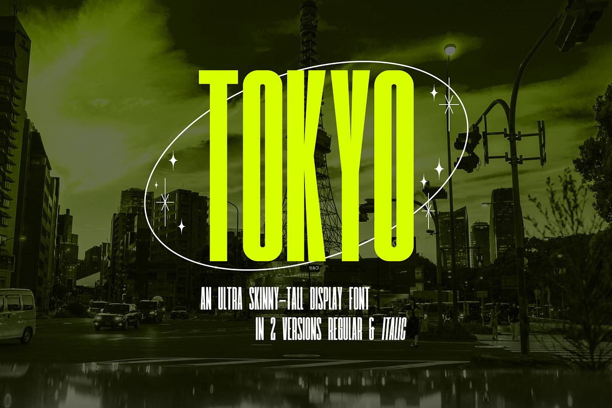 TOKYO-Ultra tall display font Free Download Free Download