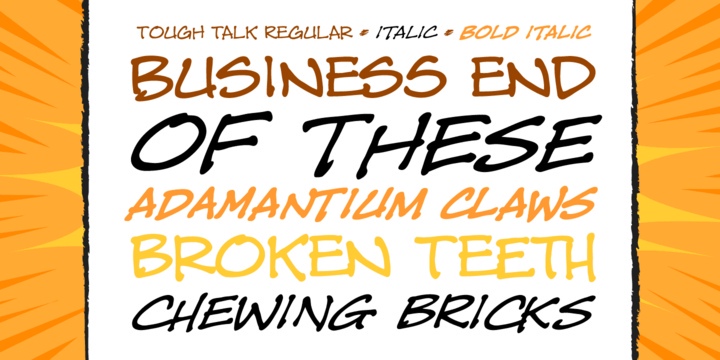 Tough Talk Font Free Download