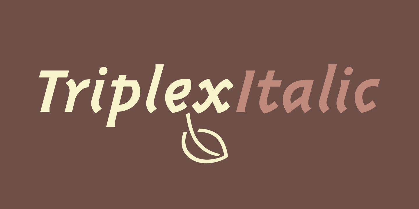 Triplex Italic Free Download Free Download