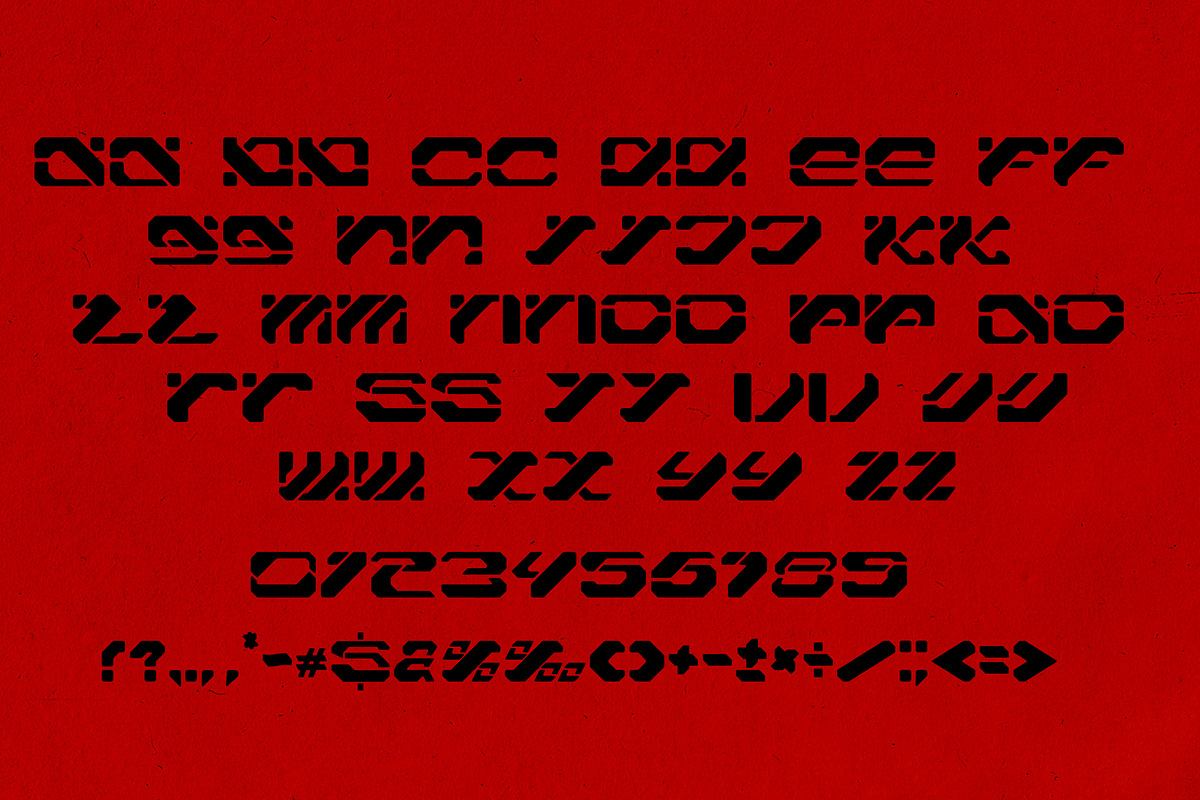 Trust Blood Typeface Y2k Tech Font Free Download Free Download