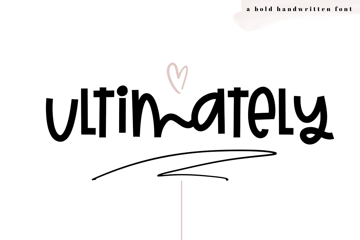 Ultimately - A Bold Handwritten Font Free Download Free Download