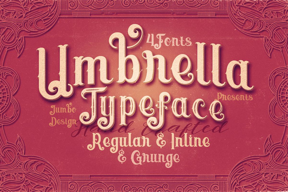 Umbrella - 4 Display Fonts Free Download Free Download