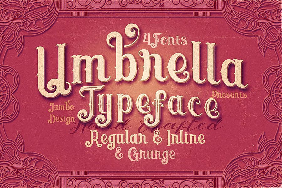 Umbrella - 4 Display Fonts Free Download