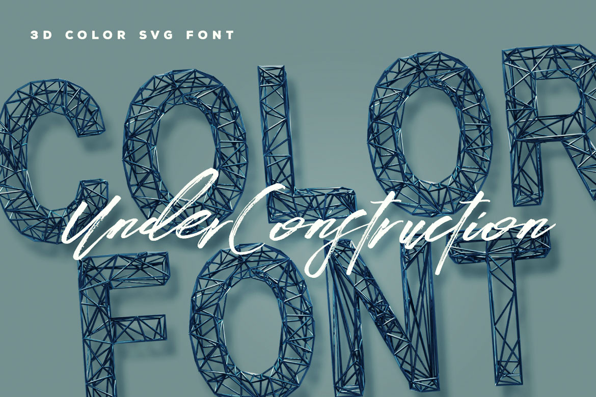 Under Construction 3D Color Font Free Download