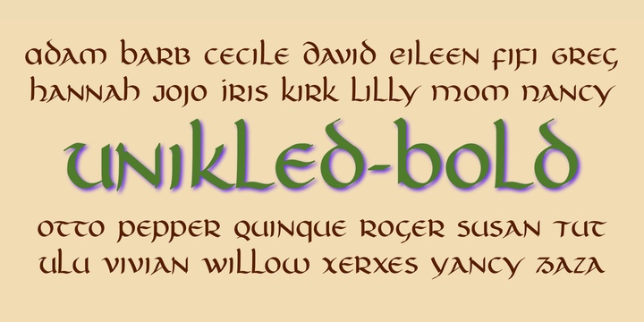 Unikled Font Free Download