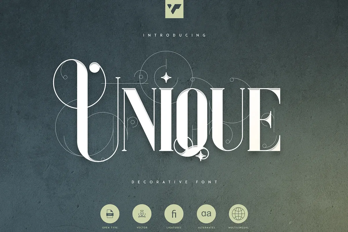 Unique - Decorative Serif Font Free Download Free Download