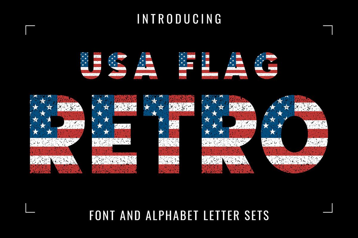 USA Flag Retro Font Free Download Free Download