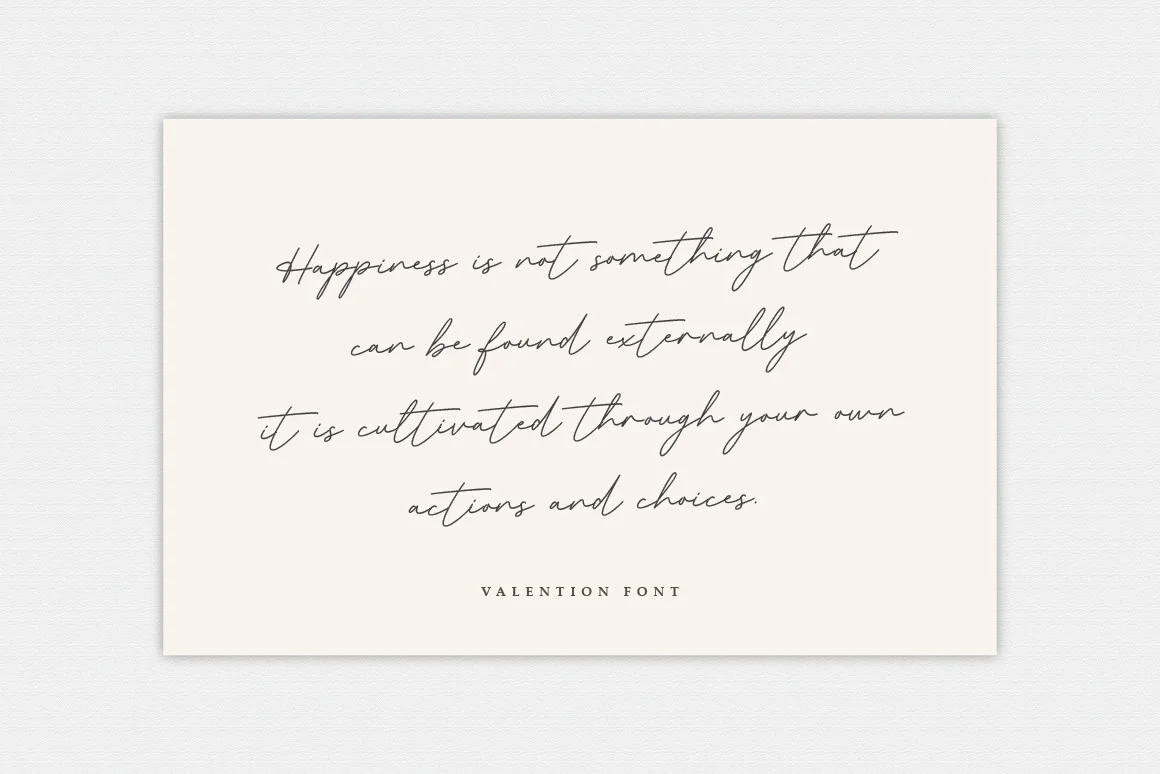 Valention - Chic Handwritten Script Font