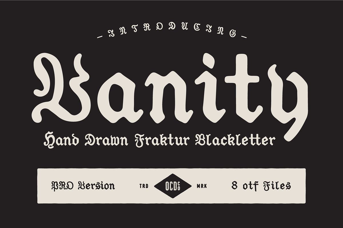 Vanity - Fraktur Blackletter Free Download Free Download