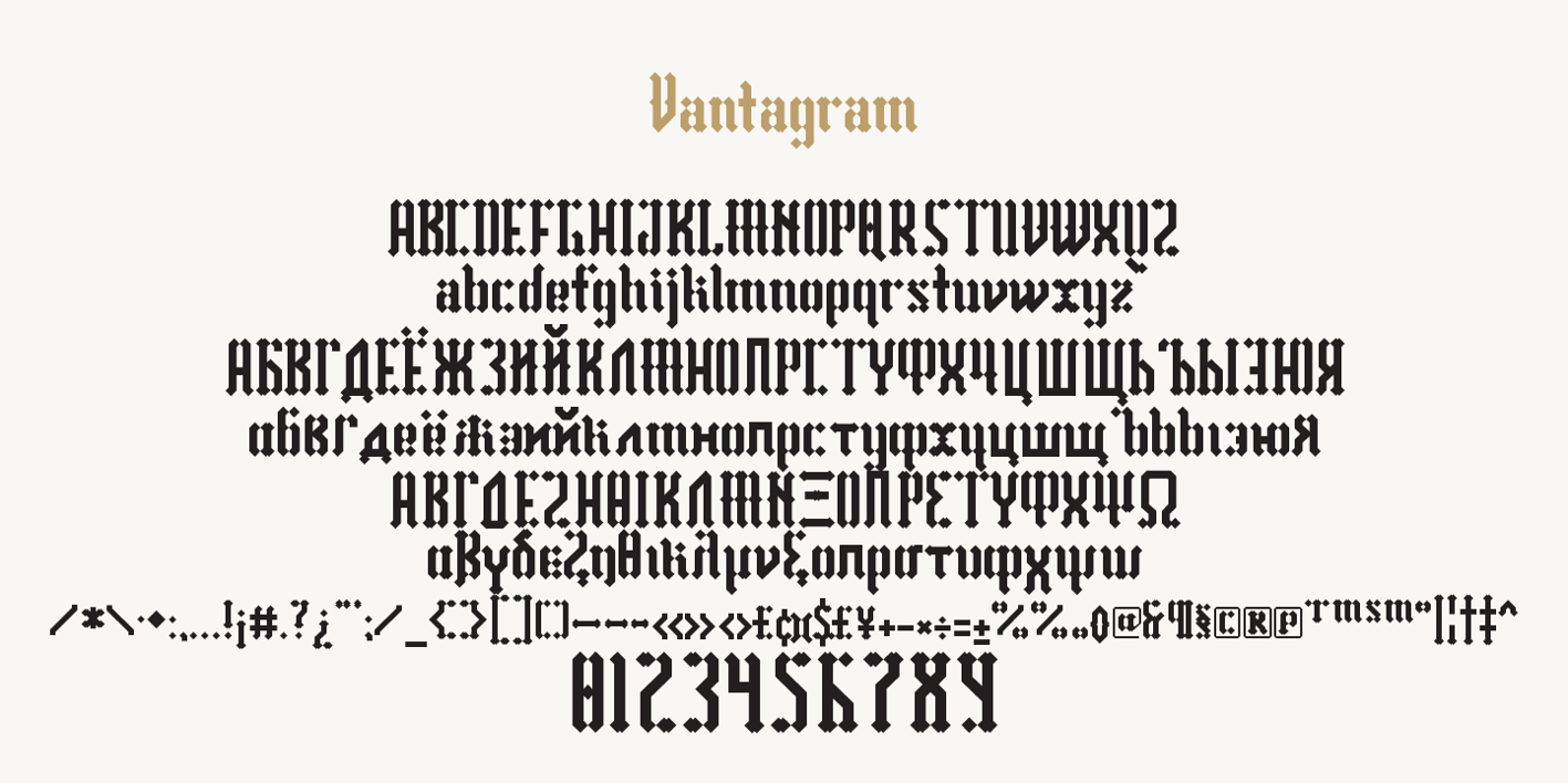 Vantagram Font Free Download