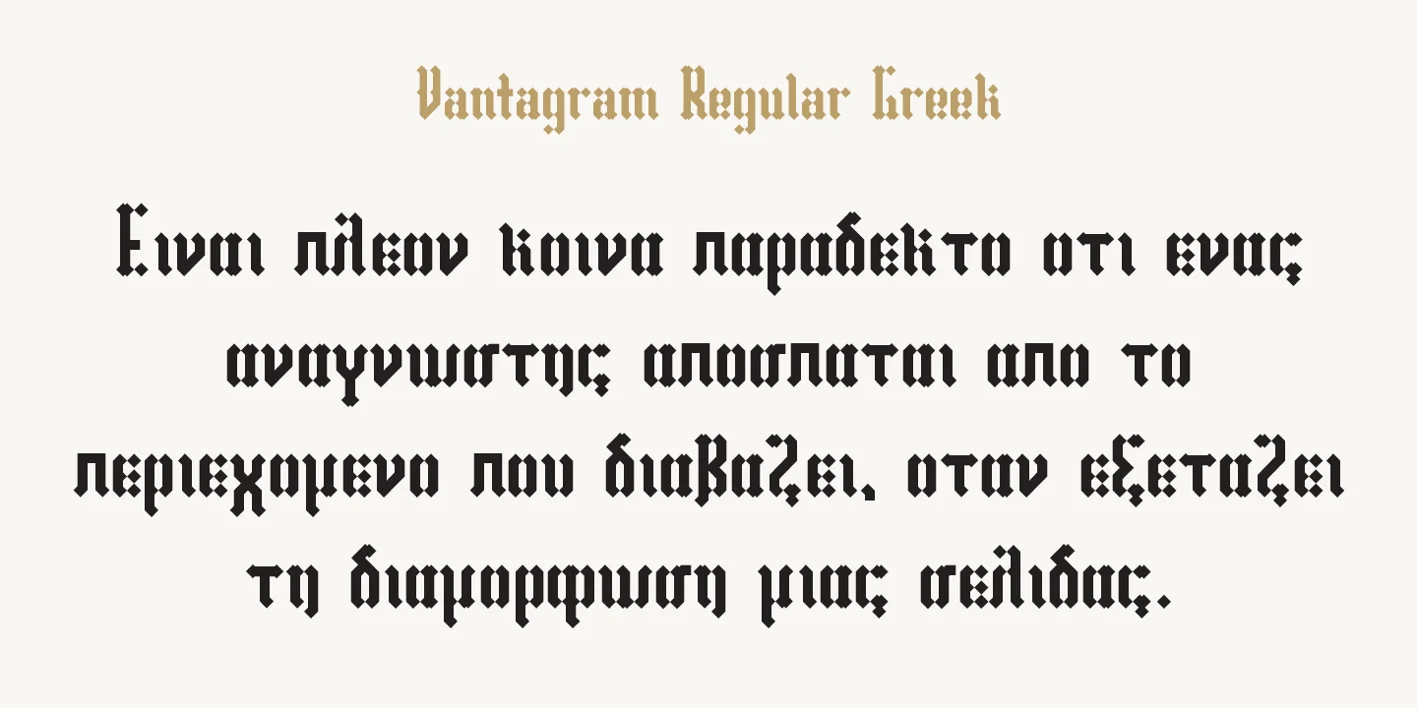 Vantagram Font