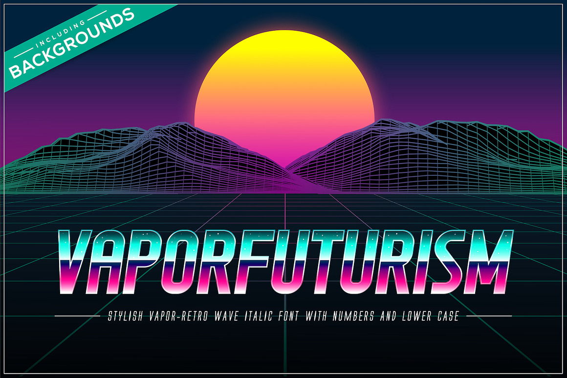 Vaporfuturism OTF Retro Wave Font Free Download