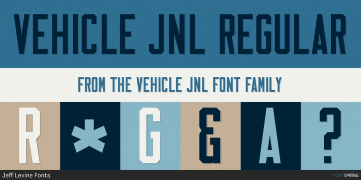 Vehicle JNL Font Free Download