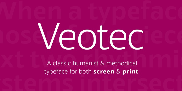 Veotec Font Free Download