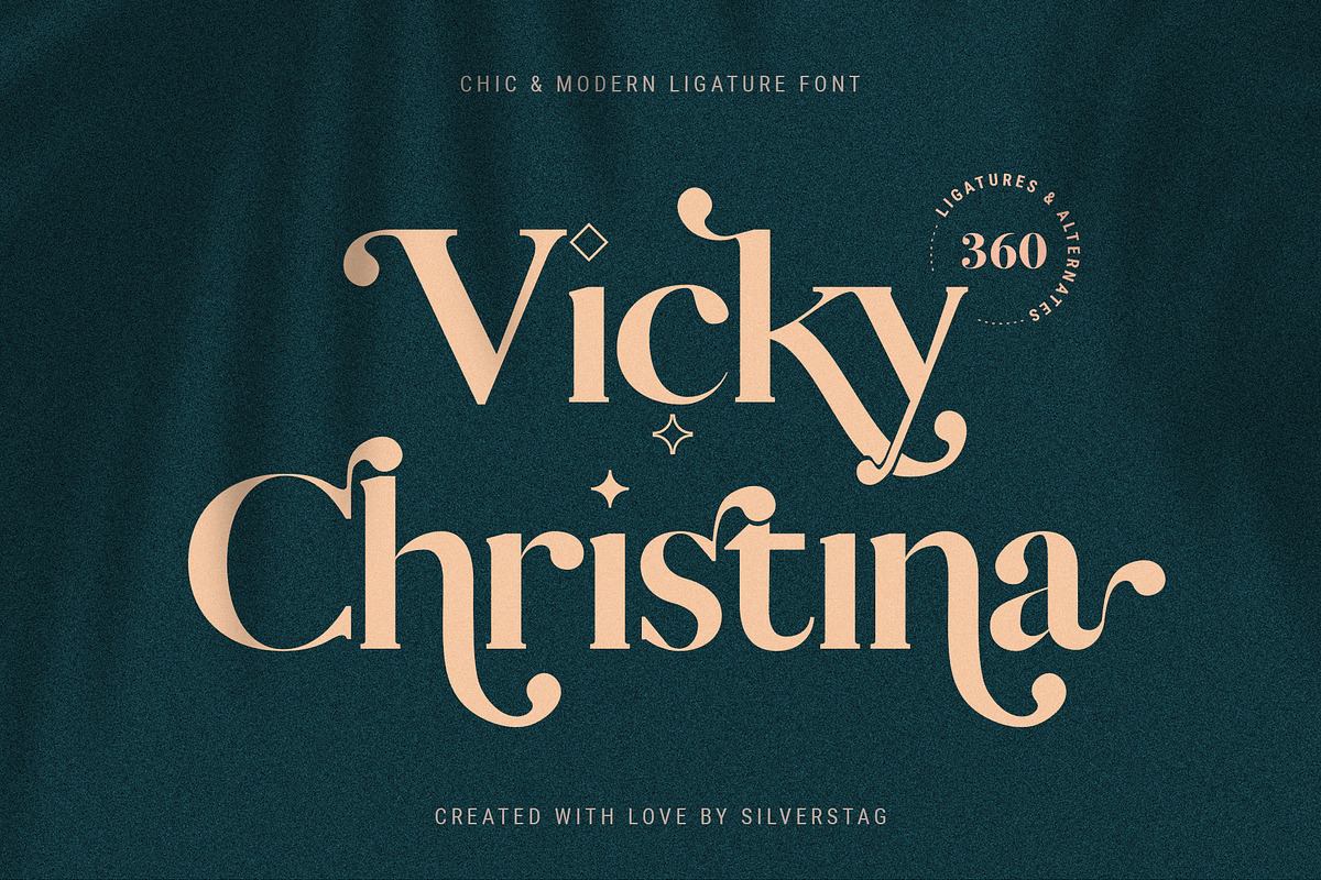 Vicky Christina Ligature Serif Font Free Download Free Download