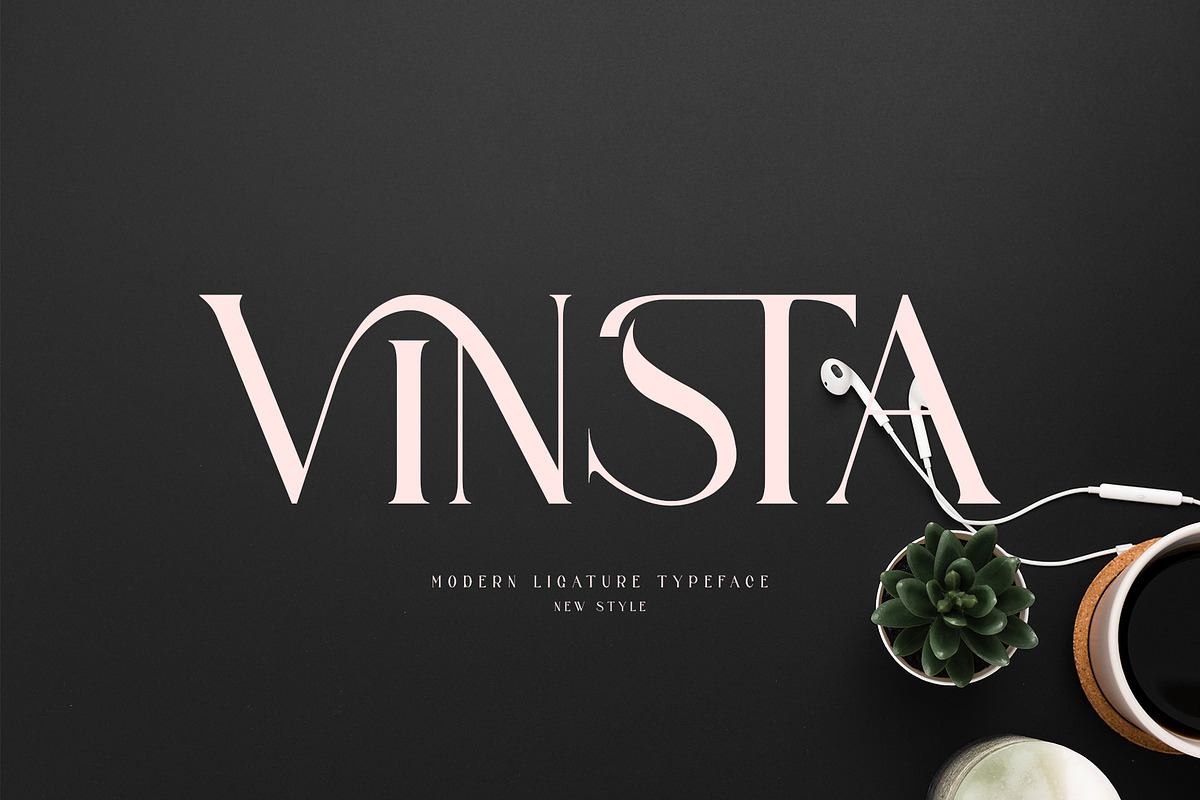 VINSTA Ligature Serif Typeface Free Download Free Download