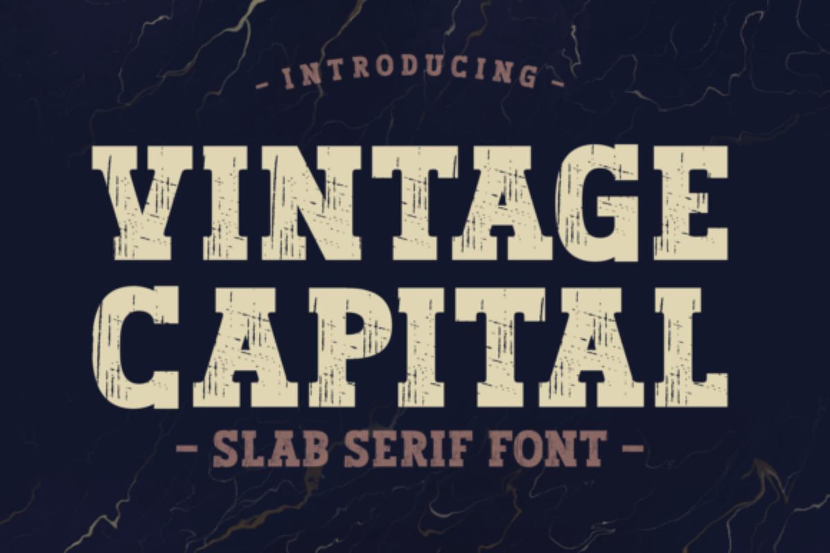 Vintage Capital Font | Slab Serif Free Download Free Download