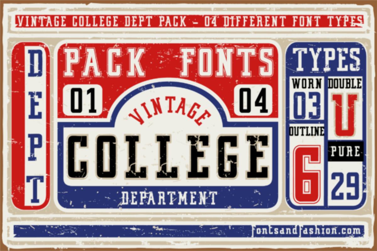 Vintage College Font Free Download Free Download