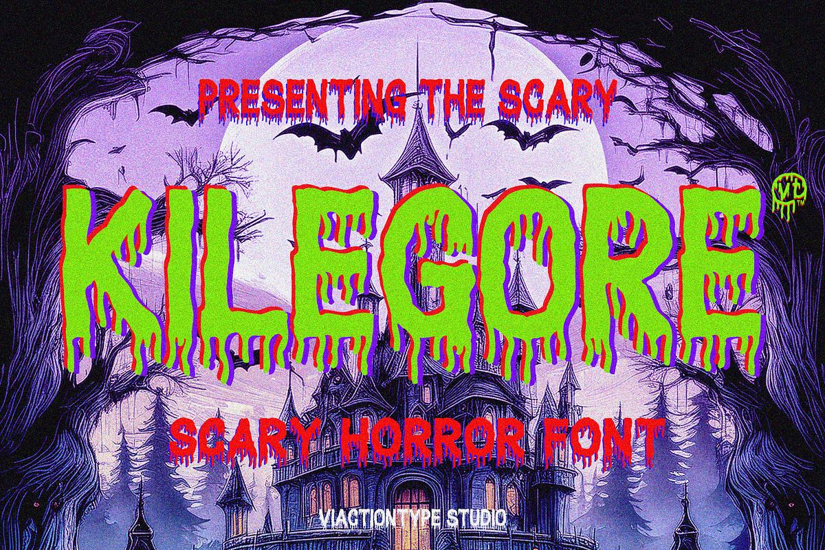 VT Kilegore - Scary Horror Font Free Download Free Download