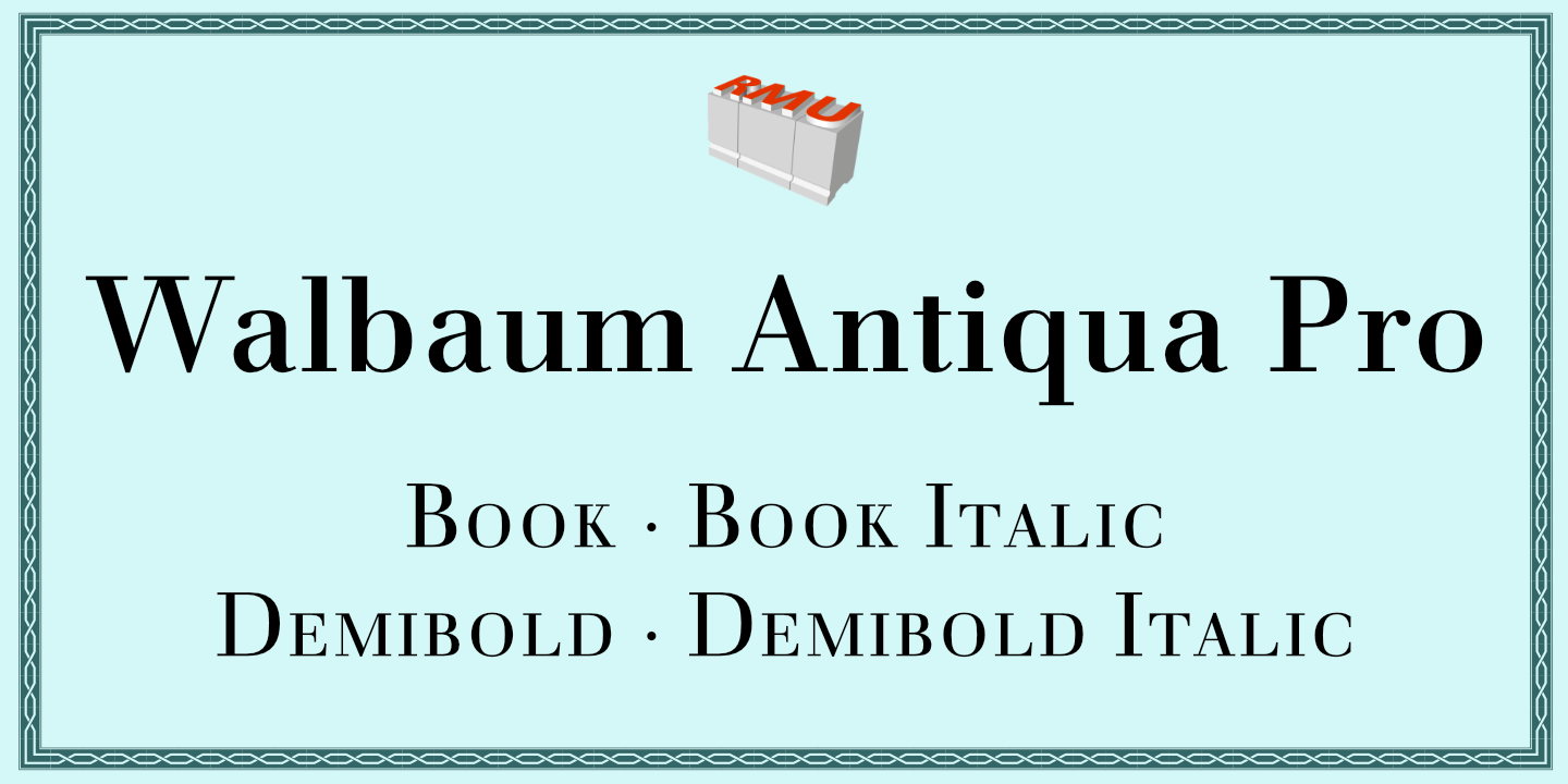 Walbaum Antiqua Pro Free Download Free Download