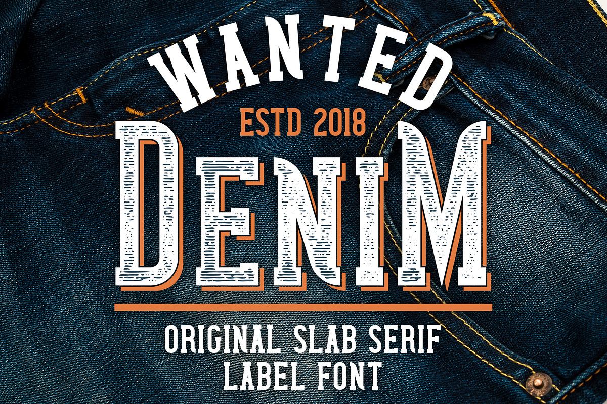 Wanted Denim layered font Free Download Free Download