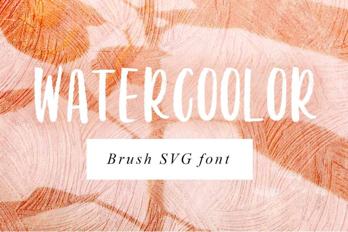 Watercolor SVG Brush Font Free Download Free Download