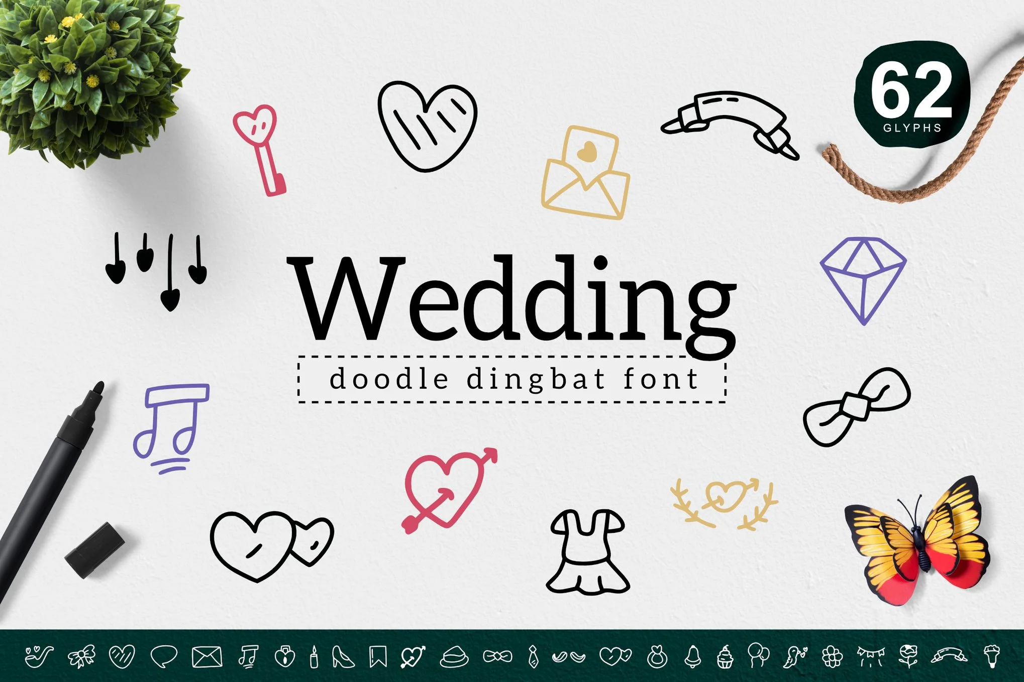 Wedding Dingbat Font
