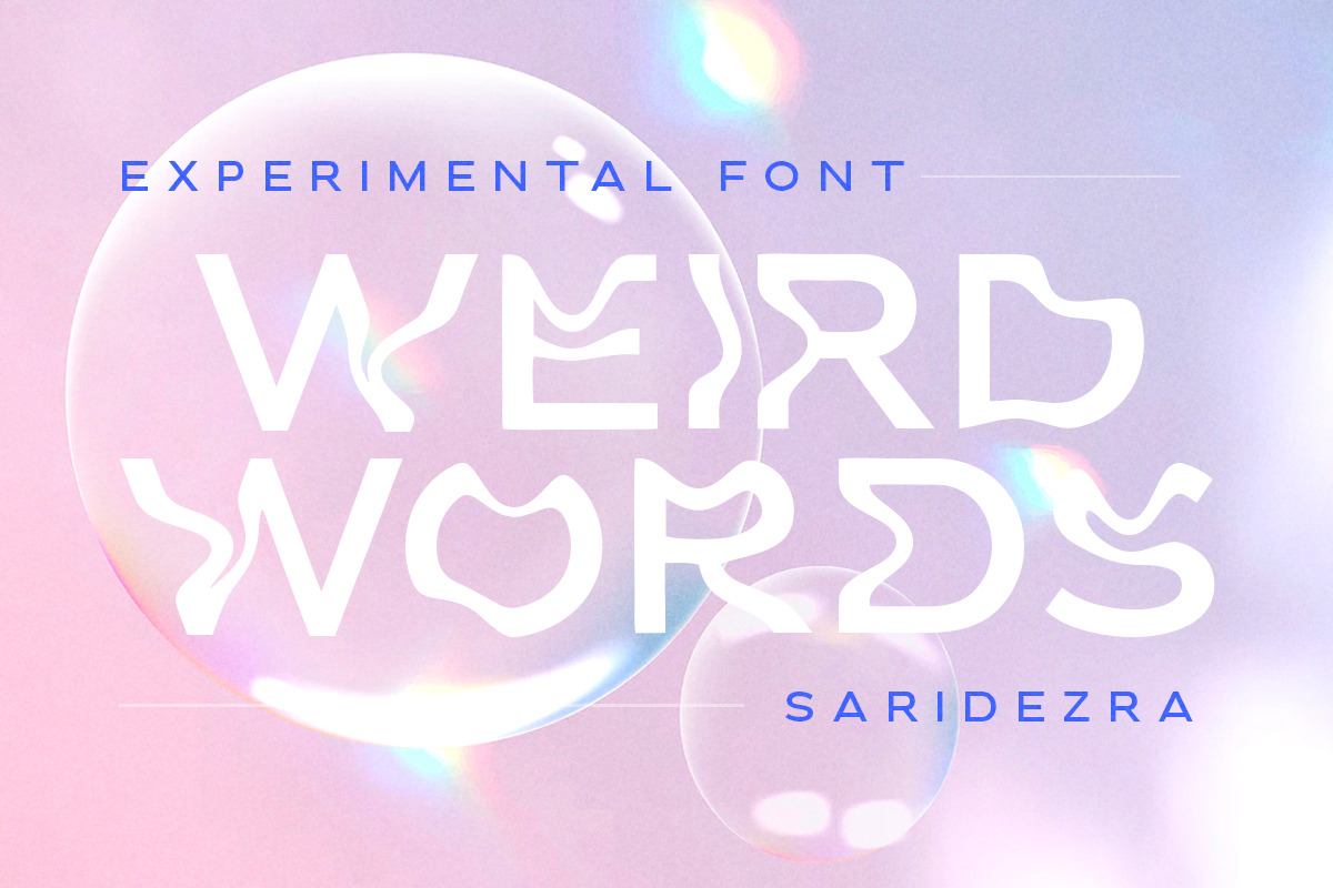 Weird Words - Experimental Font Free Download Free Download