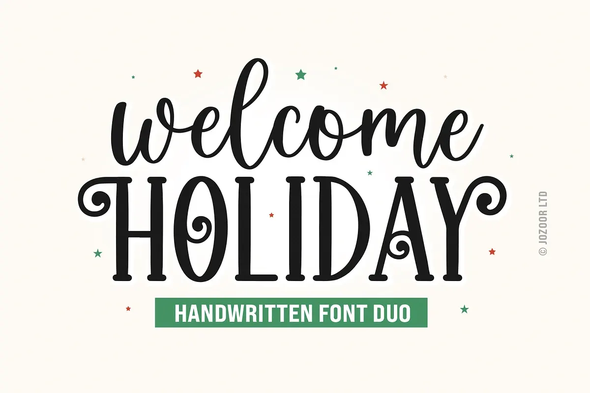 Welcome Holiday - Script Font Duo Free Download Free Download