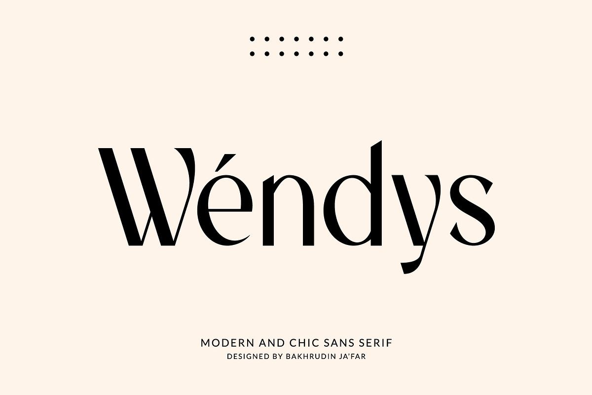 Wendys | Modern and chic Sans Serif Free Download Free Download