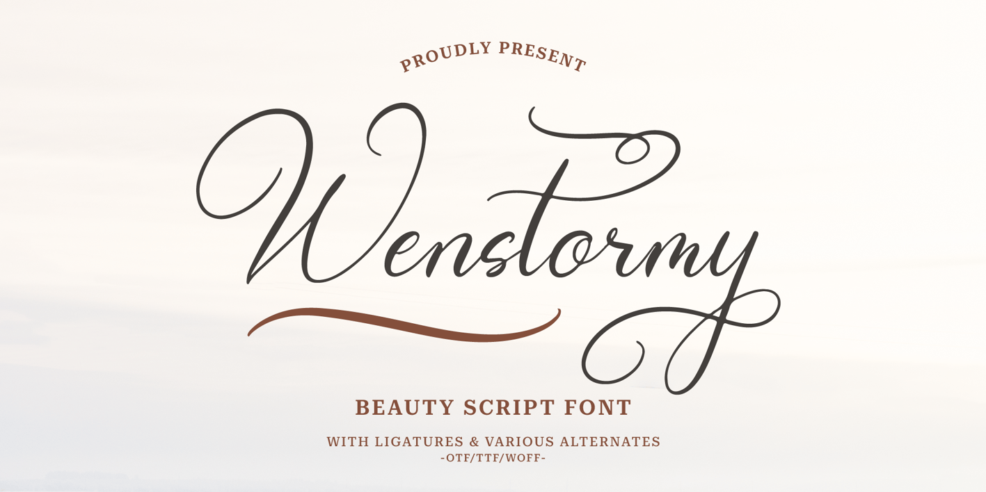 Wenstormy Font Free Download