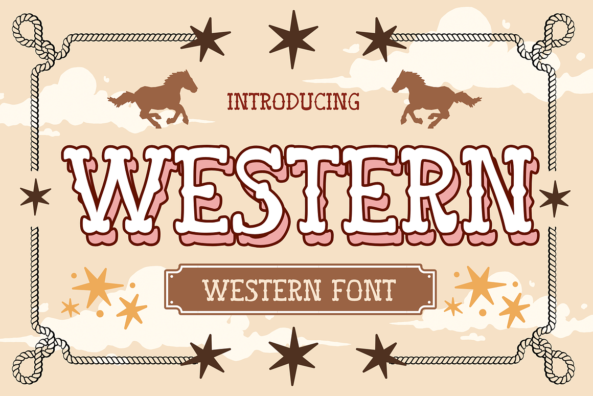 Western is a Western Display Font Free Download